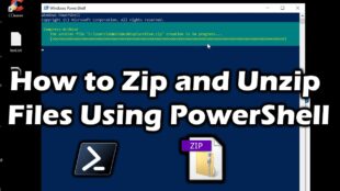 powershell zip and unzip files