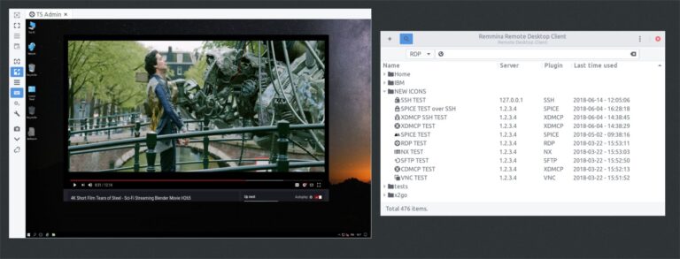 Remmina screenshot