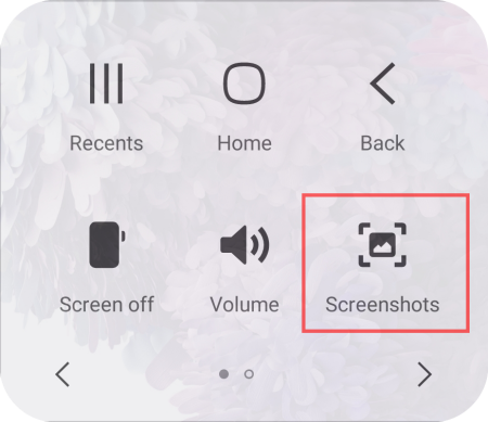 Samsung screenshots assistant menu