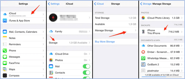 see icloud backups