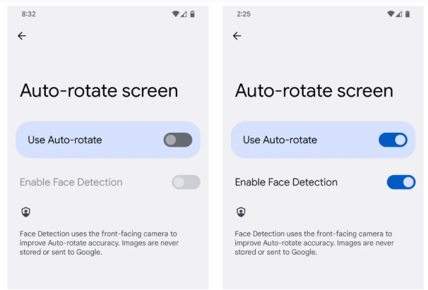 stop phone from rotating on android12