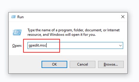type gpedit.msc