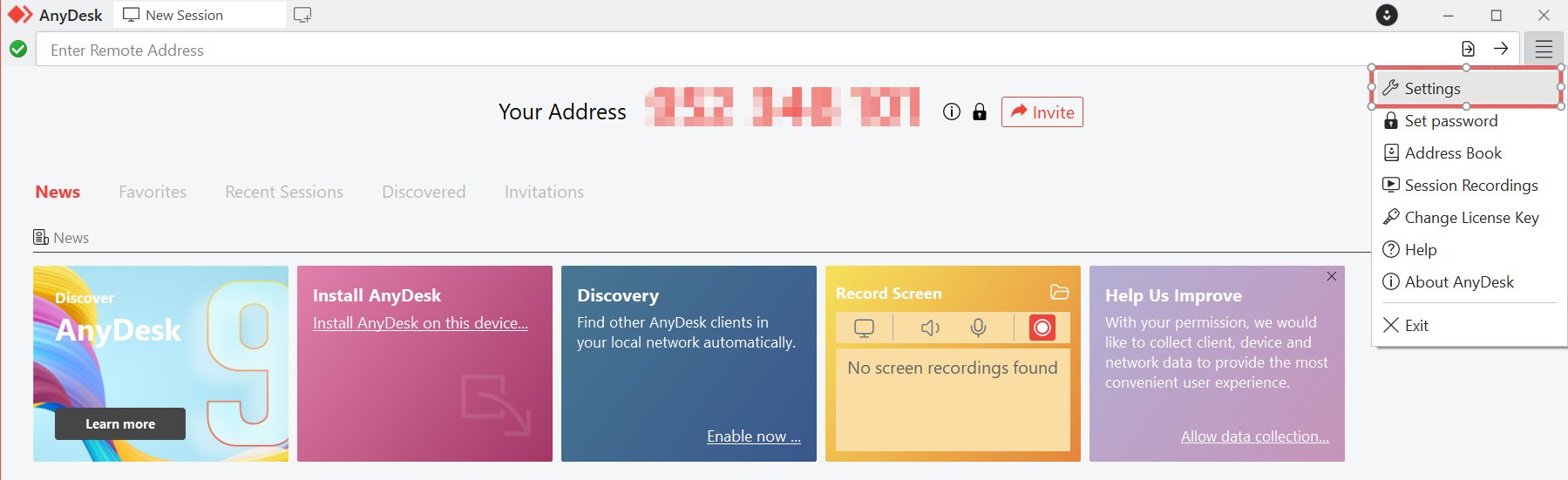 Anydesk settings 1