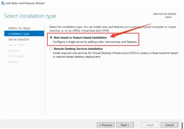 Role-Based or Feature-based Installation