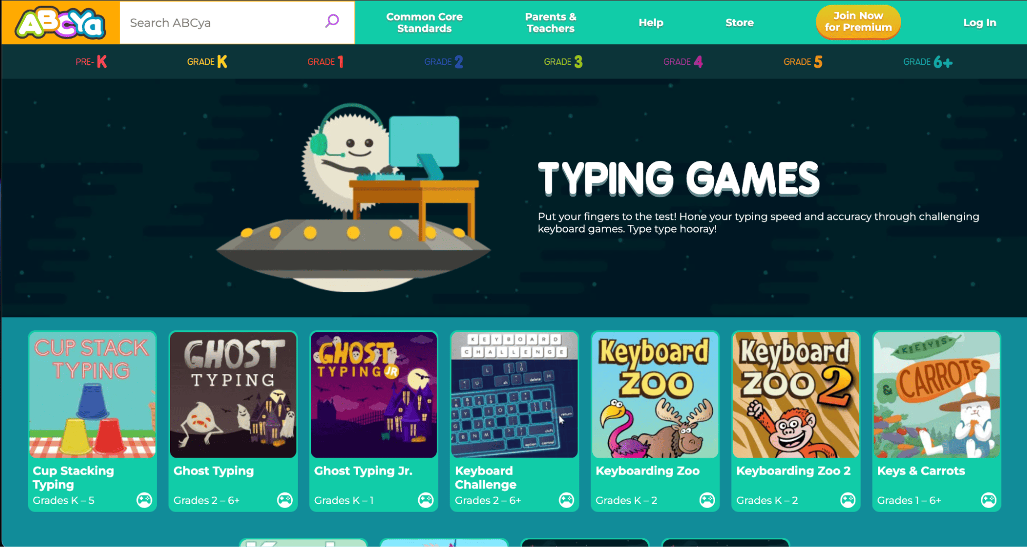 abcya typing games