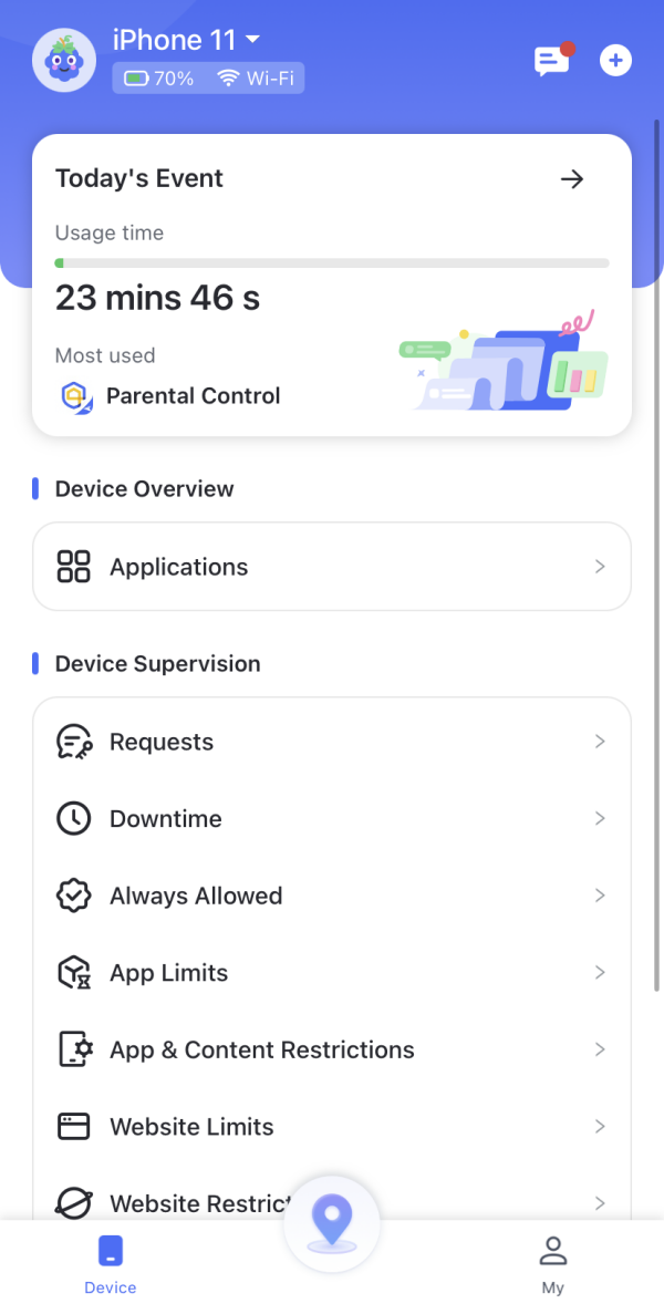 AirDroid Parental Control for iPhone