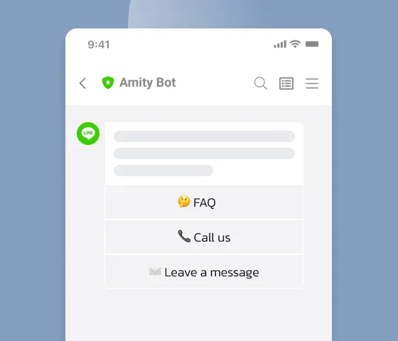 LINE chatbot Amity Bot