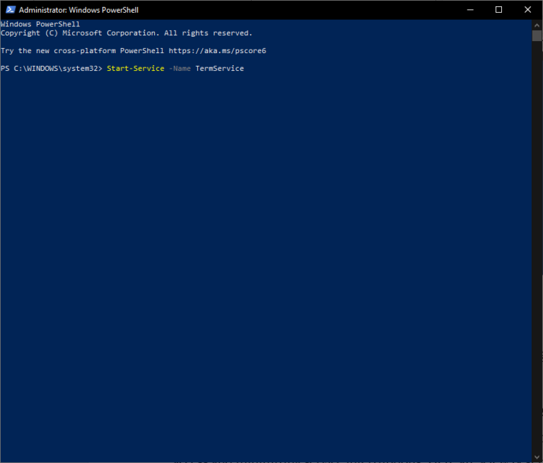 powershell to restart remote desktop services