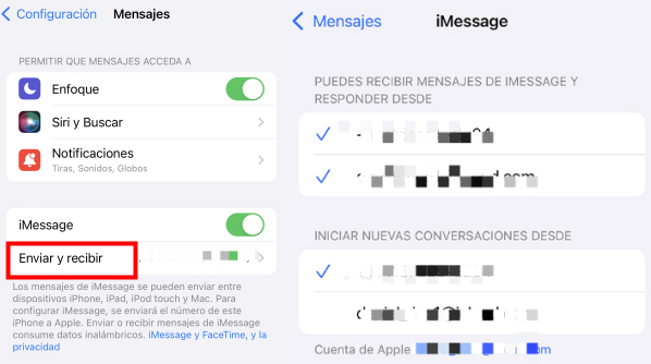 configurar imessage