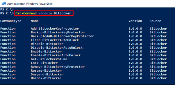 enable bitlocker via powershell