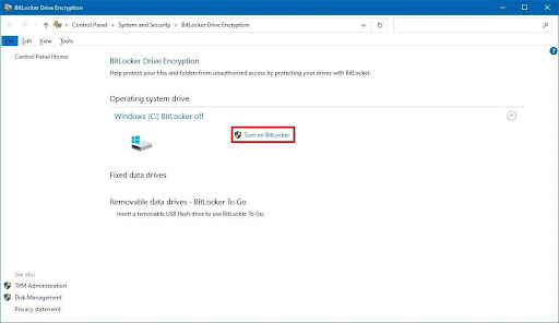 enable bitlocker via group policy