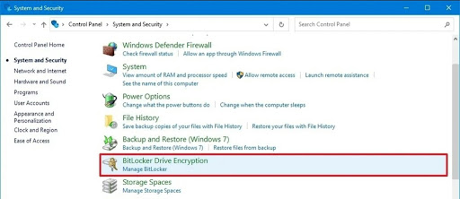 enable bitlocker via settings