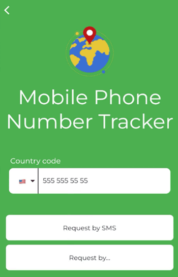 enter the phone number of the lost iPhone