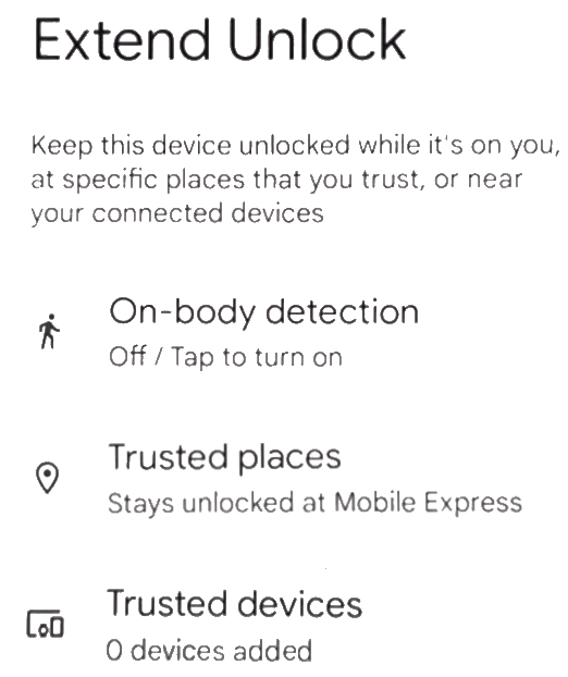 Google Pixel extend unlock