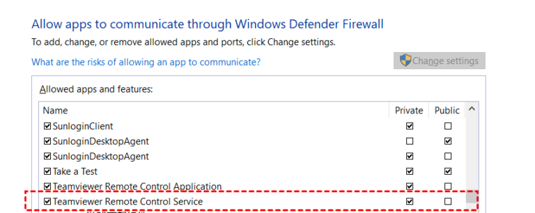 allow TeamViewer through Firewall