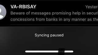 icloud sync paused for messages