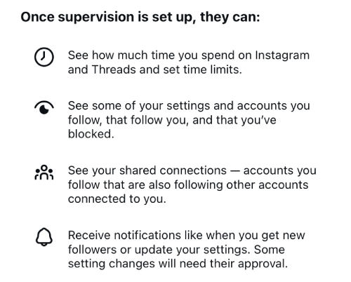 Instagram parental controls rules