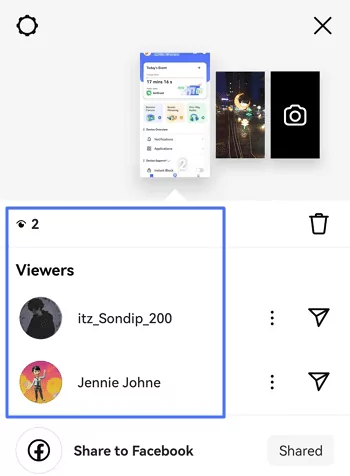 Instagram shows who has viewed the story