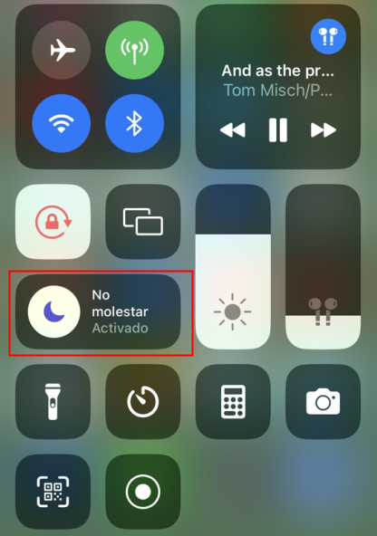 modo no molestar de iphone