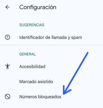 numeros bloquedos