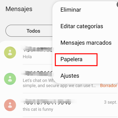 recuperar desde papelera