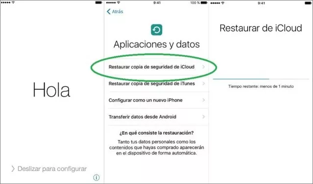 recuperar desde icloud