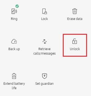 Samsung remote unlock