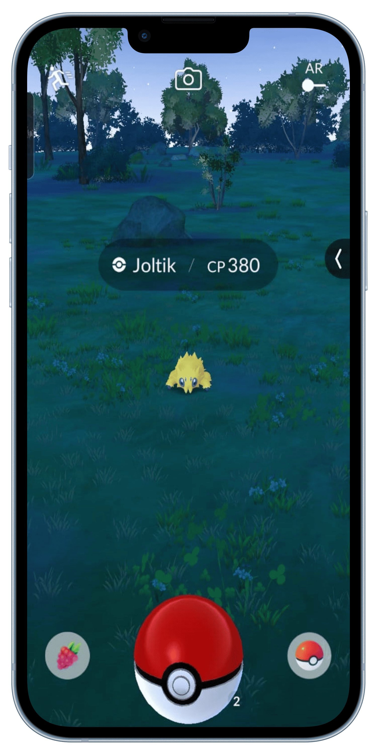 screenshot of pokemon go game scene