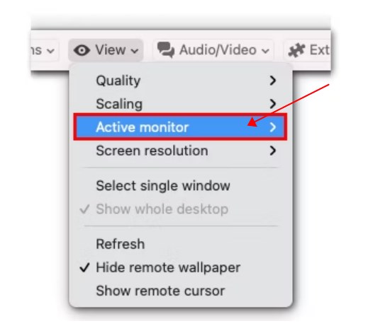 select active monitor