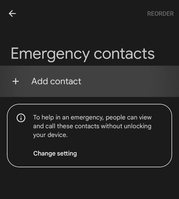 set emergency contact on android from setting step 2