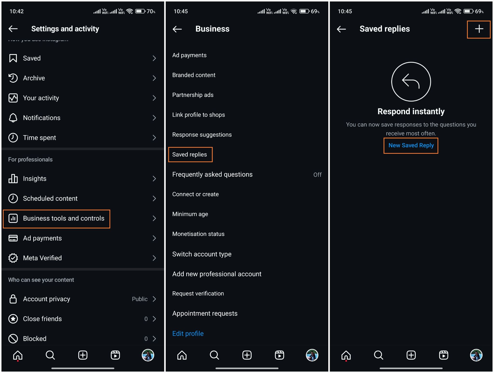 Set up quick replies