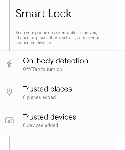 Smart Lock on Samsung