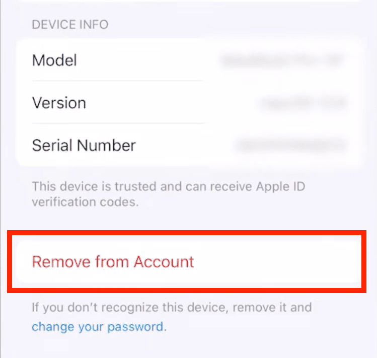 tap remove from account