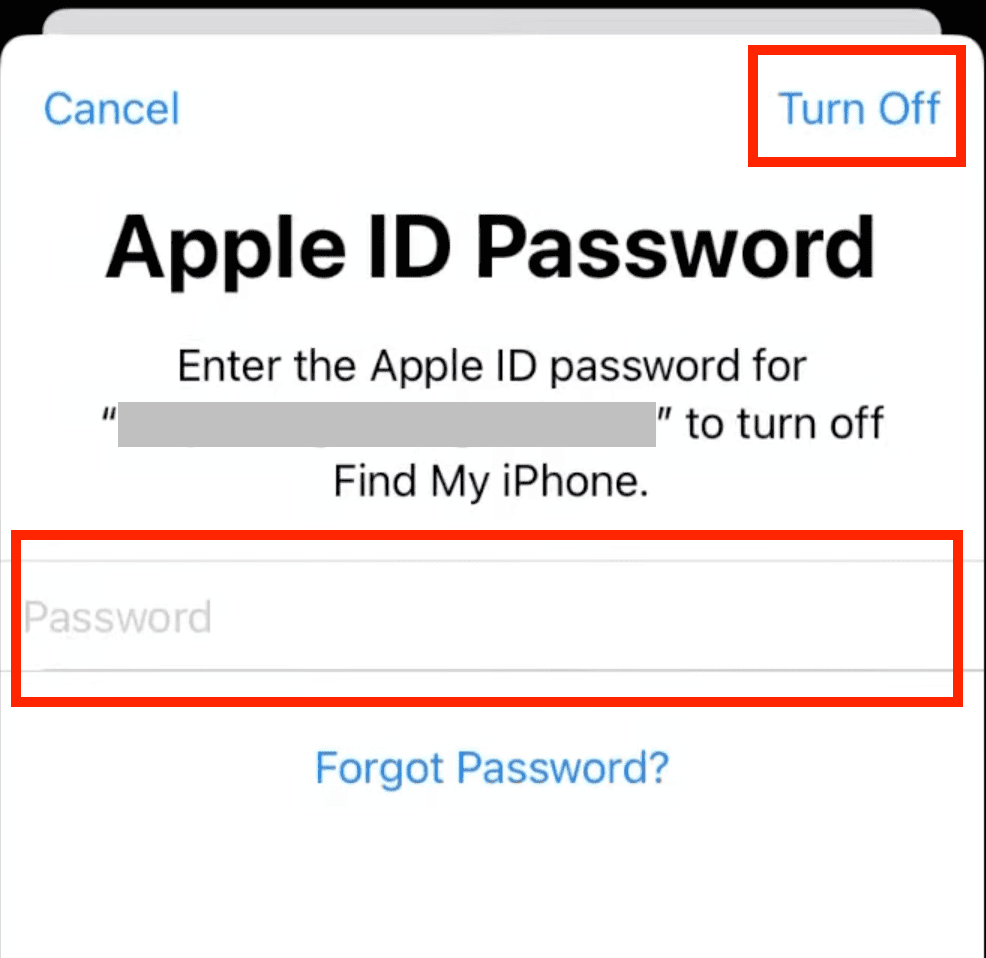 input your apple id password