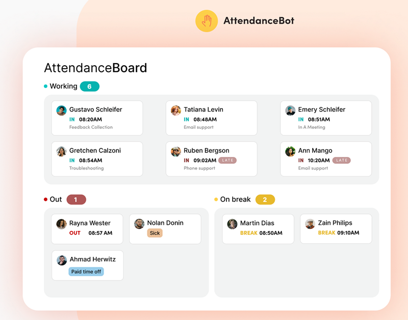 AttendanceBot for Slack