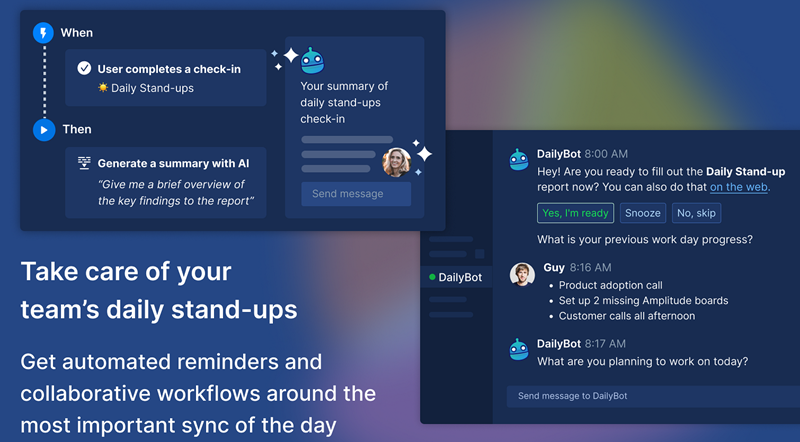 DailyBot Standups chatbot for Slack