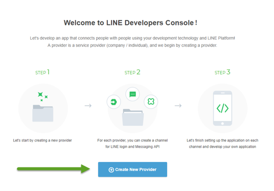 create a provider on LINE