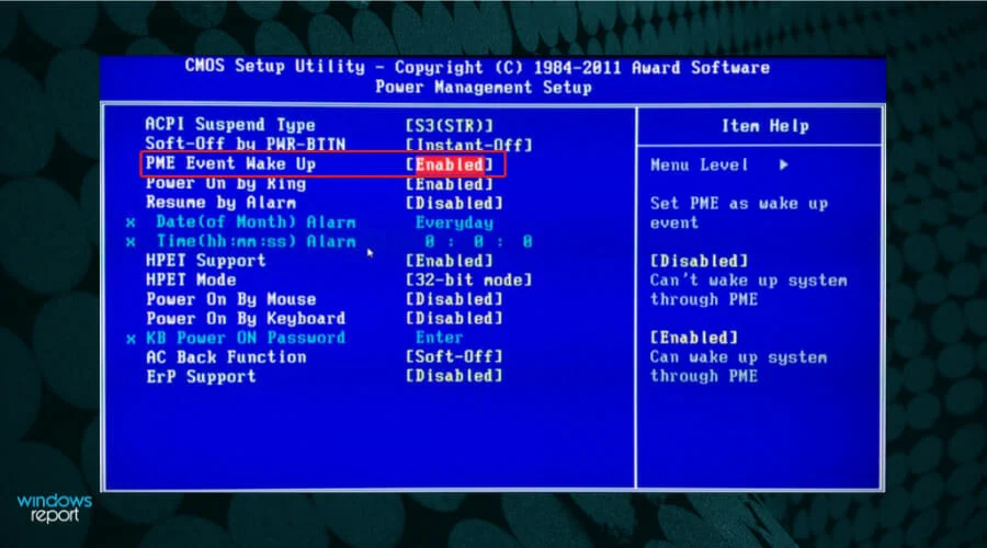 bios wake on lan