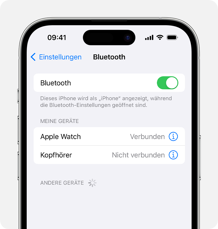 Bluetooth einschalten