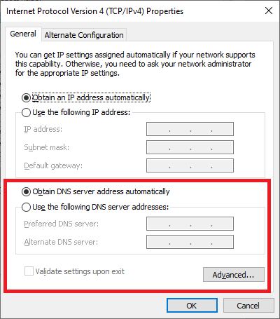 change IPv4 address