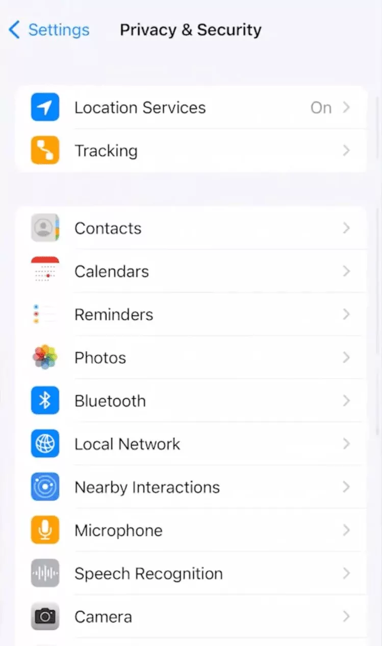 modificare impostazioni privacy passaggio 2