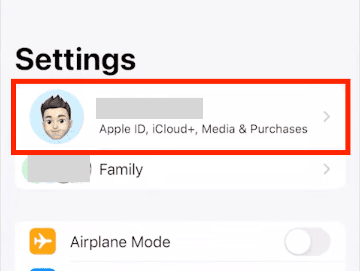 open settings on your name