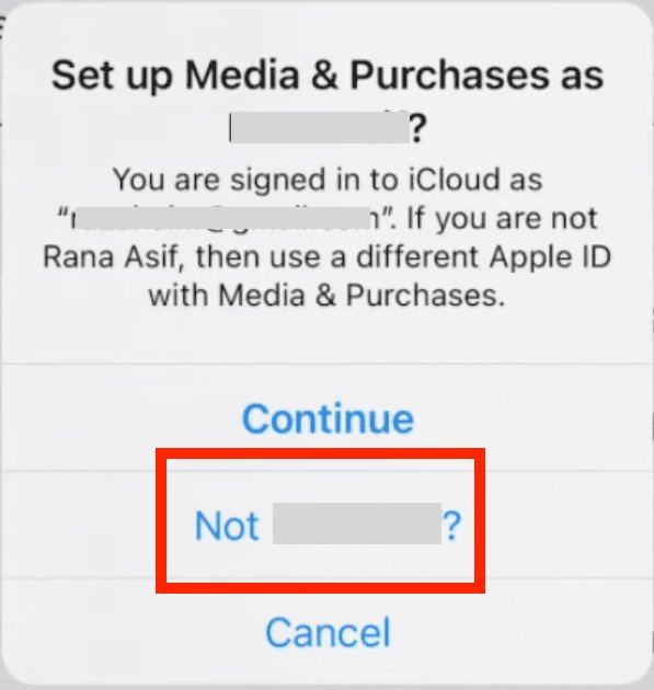 sign back in a different apple id