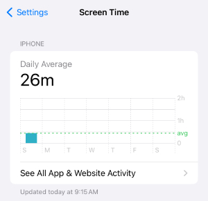 check iPhone Screen Time