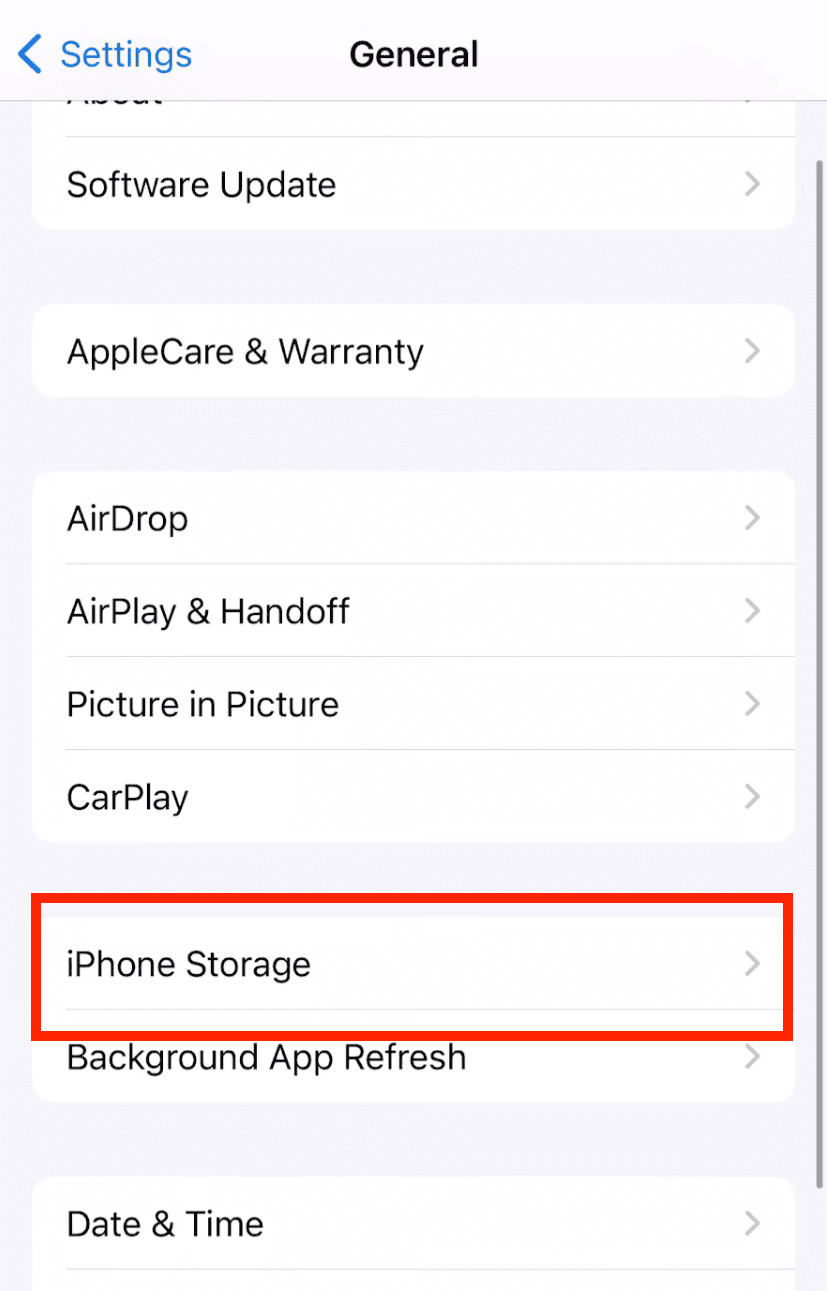 iphone storage