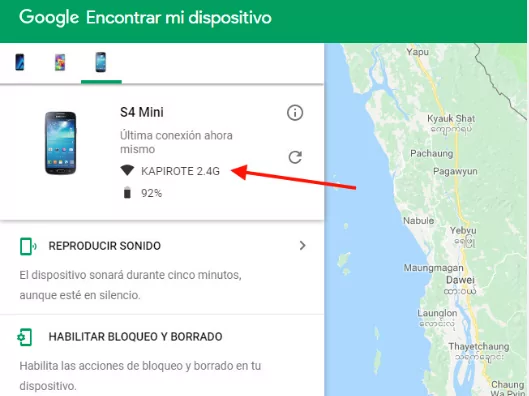 Google Encontrar mi dispositivo