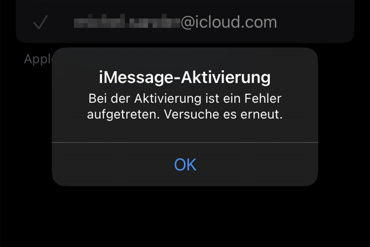 iMessage Aktivierung