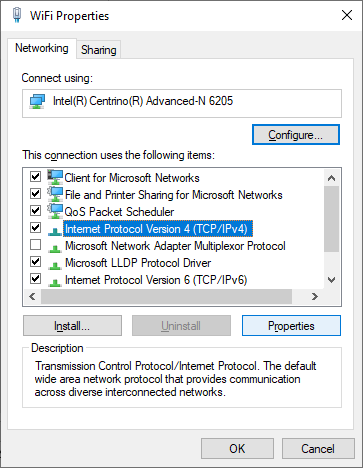 check ipv4 property