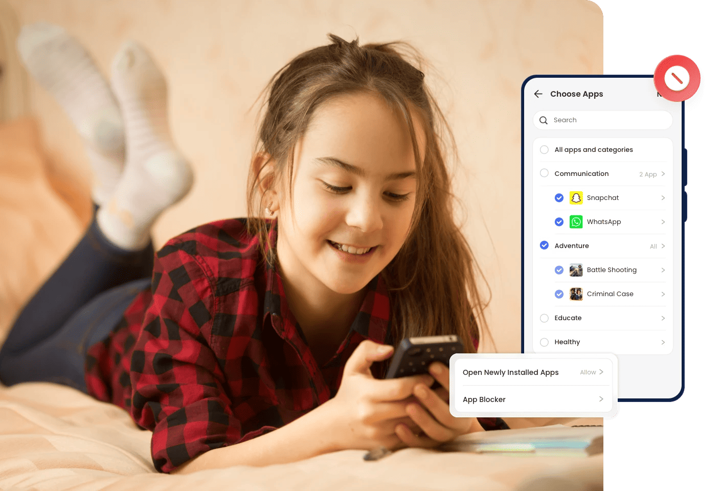 Application de gestion de téléphone pour enfants