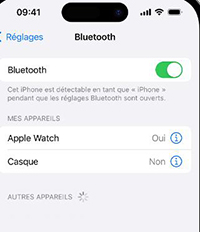 S’Assurer Que Le Bluetooth Est Activé Sur IPhone